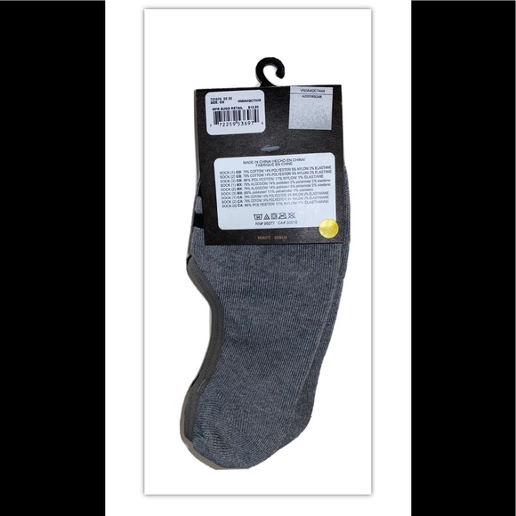 Vans No Show Socks 3Pair Men 9.5-13 White Black Gray w Logo & Checkerboard Skate - Picture 6 of 12